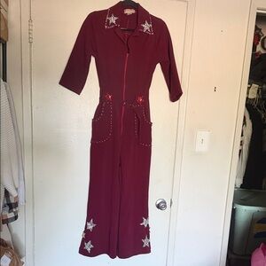 Miracle Eye Maroon Jumpsuit with Star Details